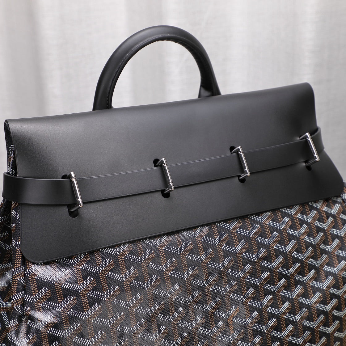 Goya*d steamer gm black leather travel - image 4