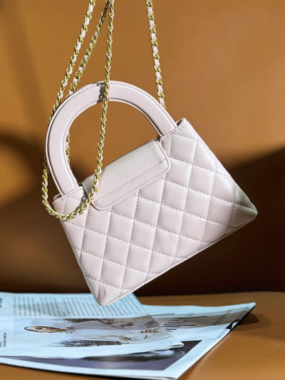 Chan*l lambskin mini kelly chain bag light pink - image 5