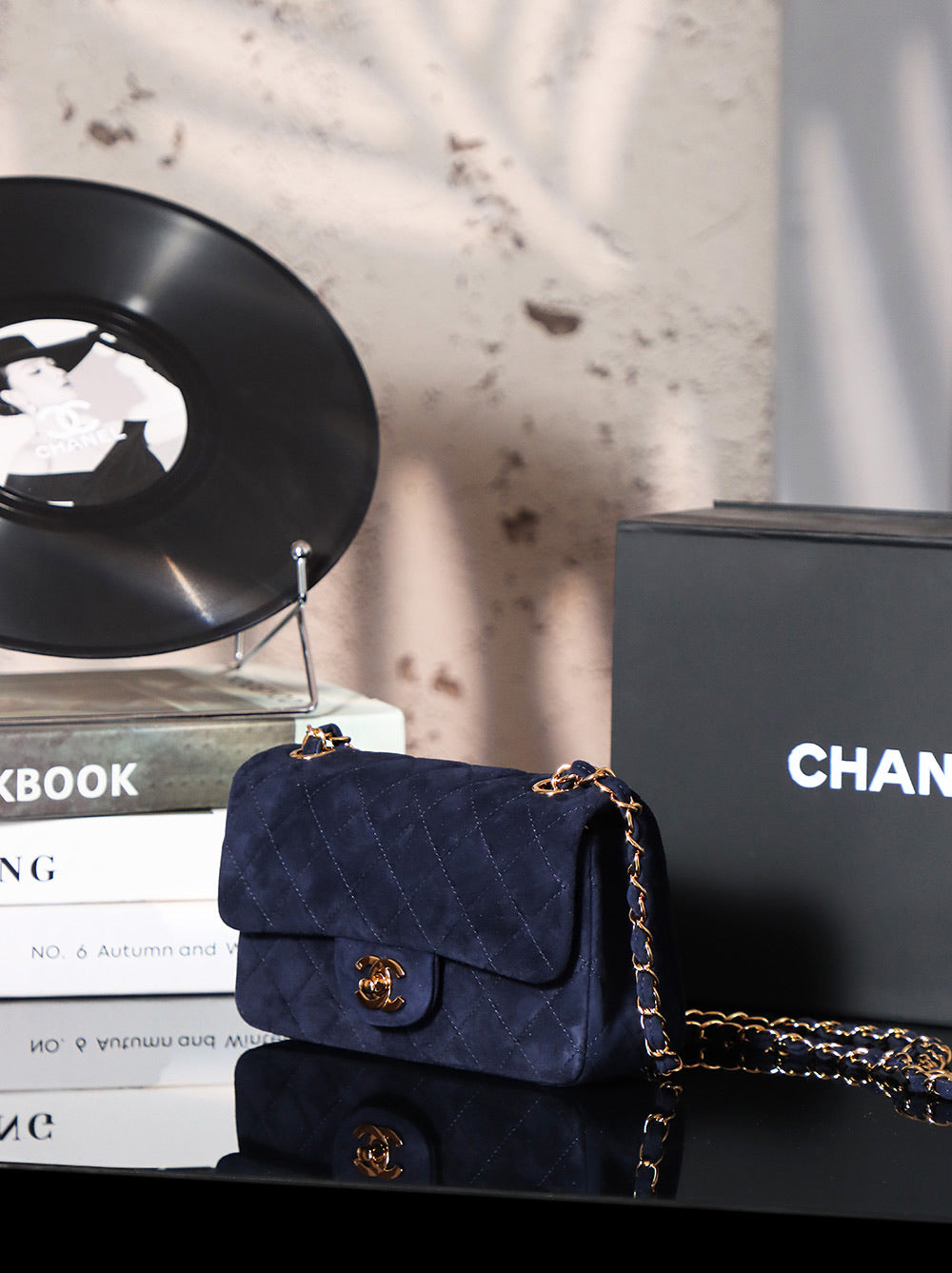 Chan*l vintage double flap bag suede - image 6