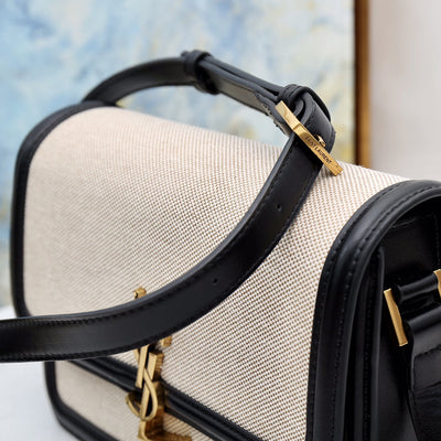 saint laurent solferino medium cotton and leather shoulder bag - image 8