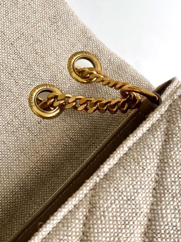 saint laurent beige suede y quilted monogram - image 11