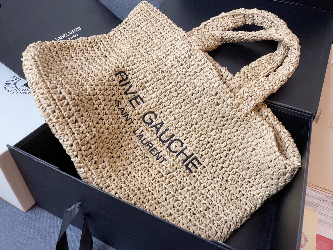 saint laurent rive gauche linen tote bag - image 7