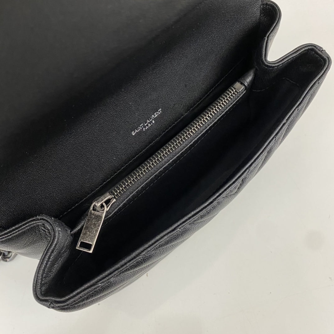 saint laurent medium college leather cross body bag in black - image 5