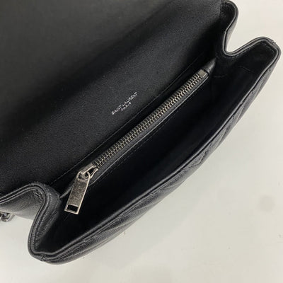 saint laurent medium college leather cross body bag in black - image 5