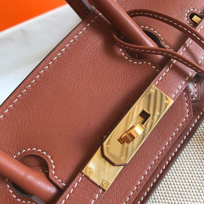HERM Birkin 30cm Bag In Toile H Canvas With Barenia Leather - Image 5