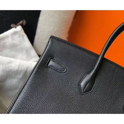 HERM Birkin 35cm Bag In Black Togo Leather GHW