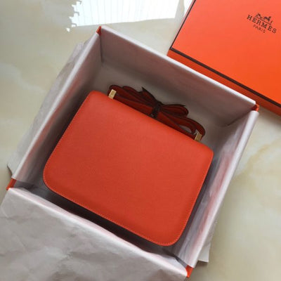HERM Orange Constance MM 24cm Epsom Leather Bag - Image 2