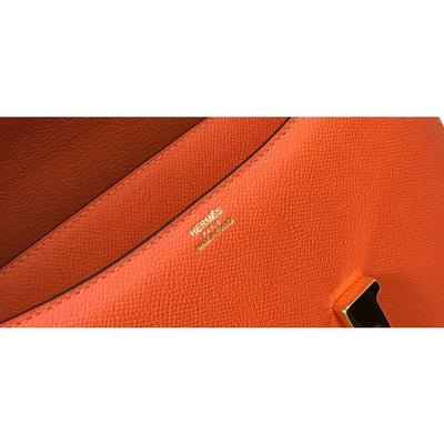 HERM Orange Constance MM 24cm Epsom Leather Bag - Image 7