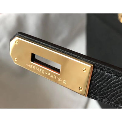 HERM Kelly 32cm Bag In Black Epsom Leather GHW - Image 9