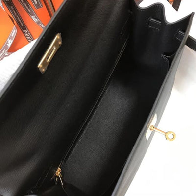 HERM Kelly 32cm Bag In Black Epsom Leather GHW - Image 10