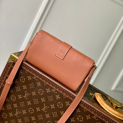 LOW KEY BAG 22 IN COGNAC BROWN CALFSKIN