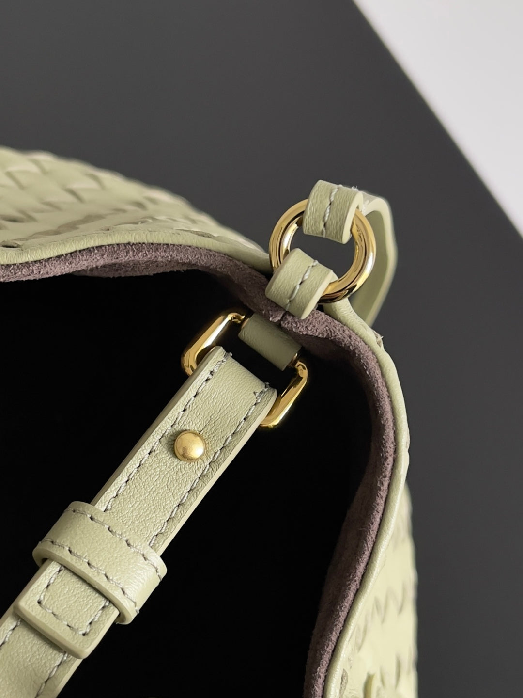 SMALL PINACOTECA REVERSIBLE TOTE BAG 24 IN MATCHA LAMBSKIN AND BROWN SUEDE - Image 11