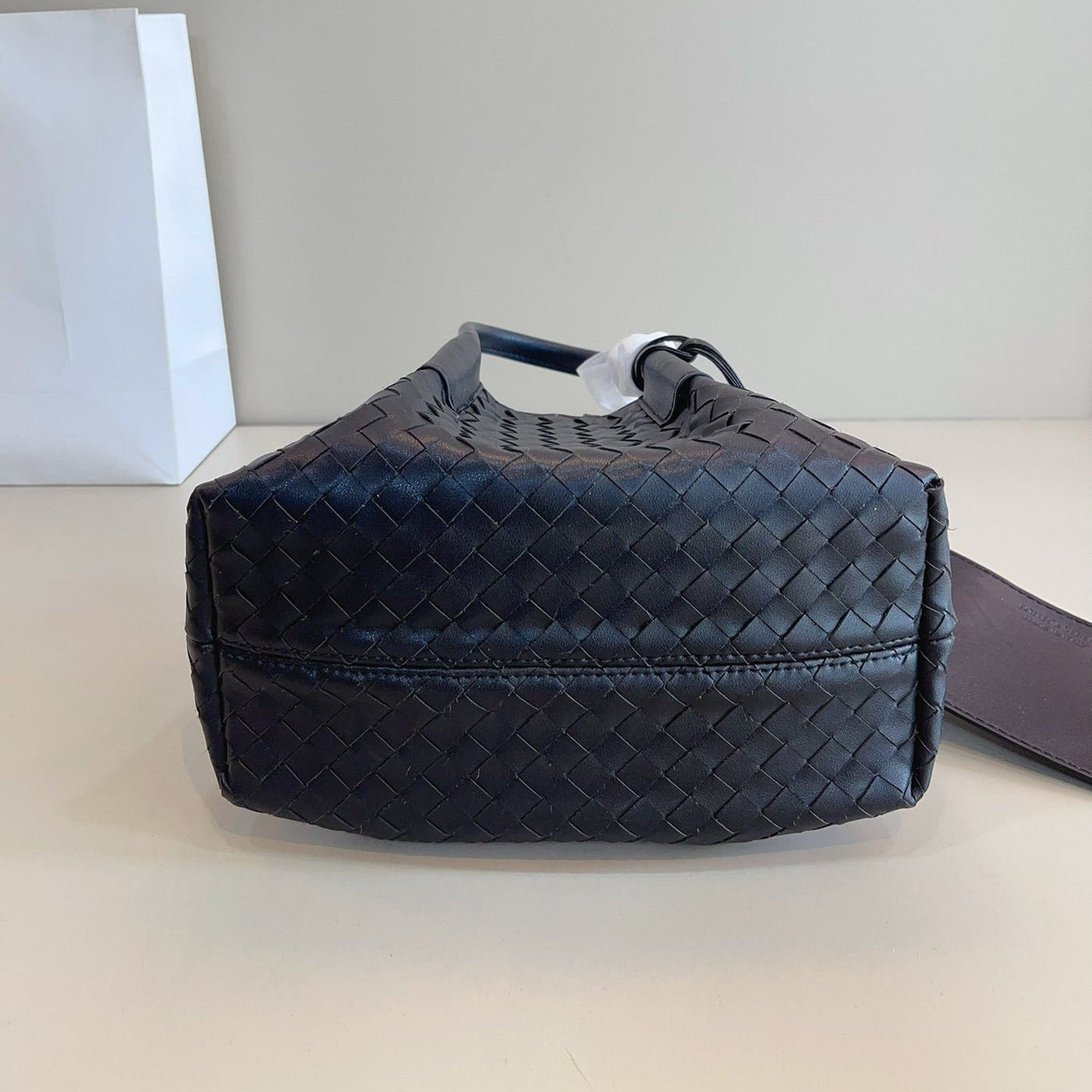 SMALL PINACOTECA TOTE BAG 25 IN BLACK CALFSKIN - Image 7