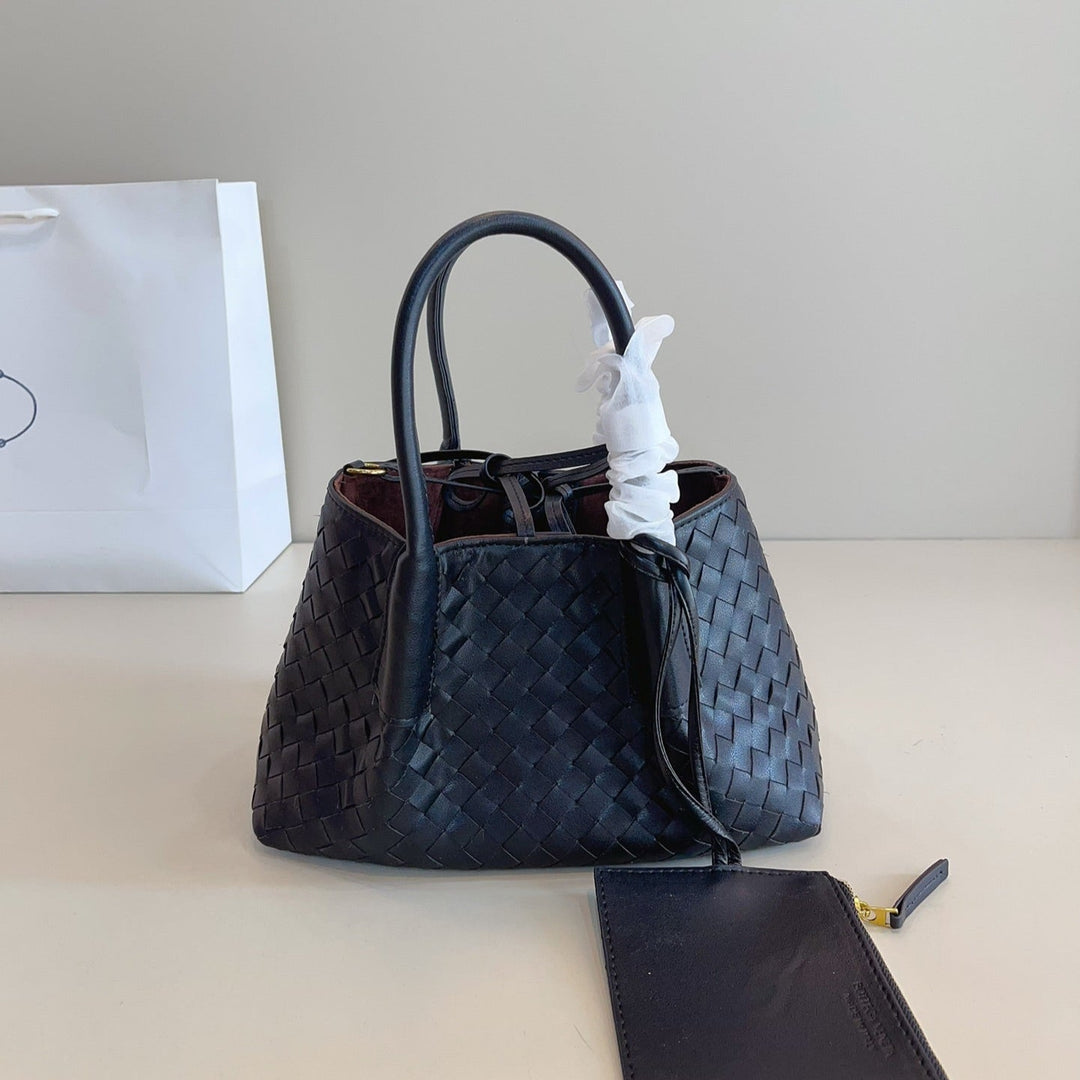 SMALL PINACOTECA TOTE BAG 25 IN BLACK CALFSKIN - Image 2