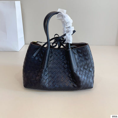 SMALL PINACOTECA TOTE BAG 25 IN BLACK CALFSKIN - Main Image