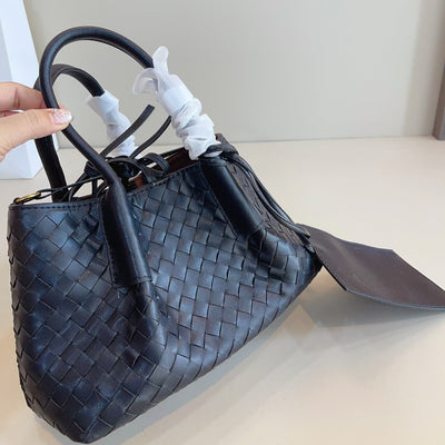 SMALL PINACOTECA TOTE BAG 25 IN BLACK CALFSKIN - Image 11