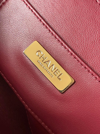 CC 16 CAMERA BAG IN BURGUNDY RED CALFSKIN AND GOLD PLATED METAL - Image 10