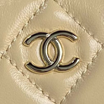MEDIUM CAMERA BAG 23 IN BEIGE YELLOW LAMBSKIN GOLD HARDWARE - Image 2