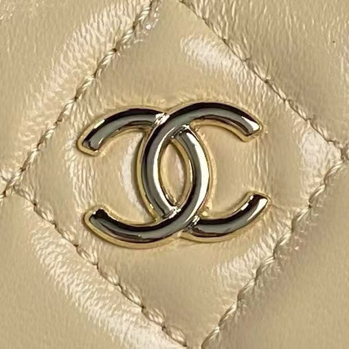 MEDIUM CAMERA BAG 23 IN BEIGE YELLOW LAMBSKIN GOLD HARDWARE - Image 4