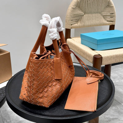 SMALL PINACOTECA TOTE BAG 25 IN RUST BROWN CALFSKIN - Image 7
