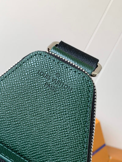 lv avenue slingbag 31 in dark green taiga leather - image 6