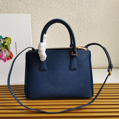 pra galleria 28 bag in navy blue saffiano leather - image 4