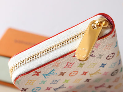 ZIPPY WALLET 19 IN WHITE MIX COLORFUL CALFSKIN