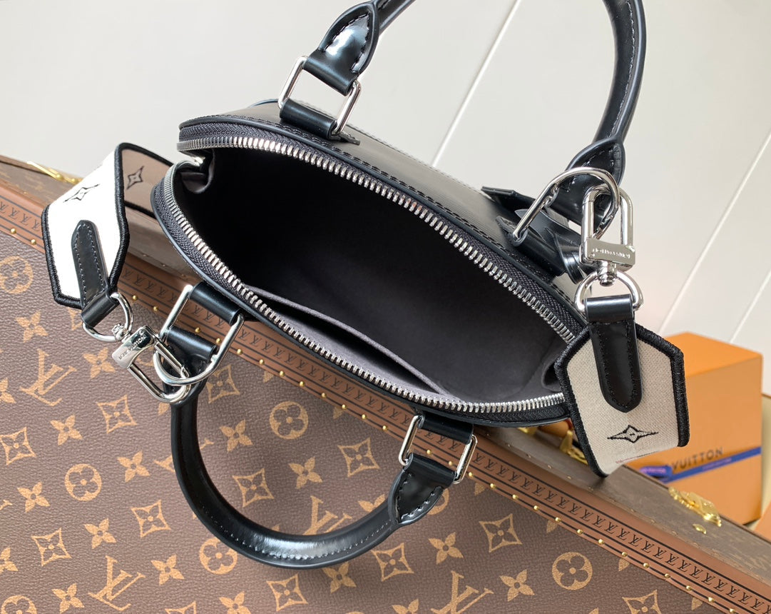 lv alma bb bag 23 in black grain cowhide - image 3
