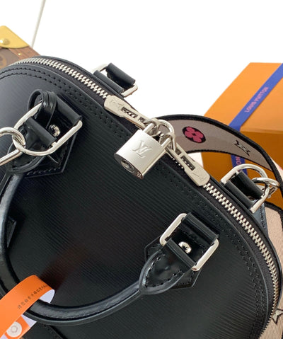 lv alma bb bag 23 in black grain cowhide - image 4