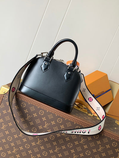 lv alma bb bag 23 in black grain cowhide - image 10