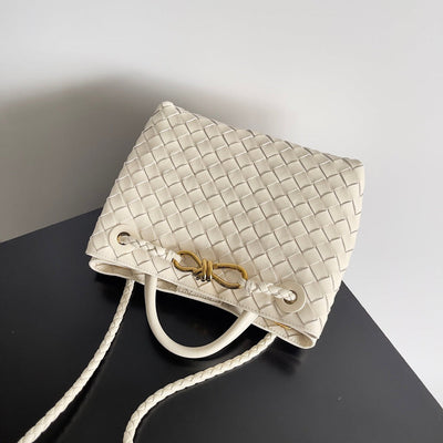 HANDLE BAG ANDIAMO 25 IN OFF WHITE LAMBSKIN - Image 2