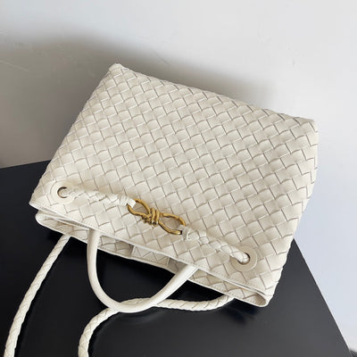 HANDLE BAG ANDIAMO 32 IN OFF WHITE LAMBSKIN - Image 5