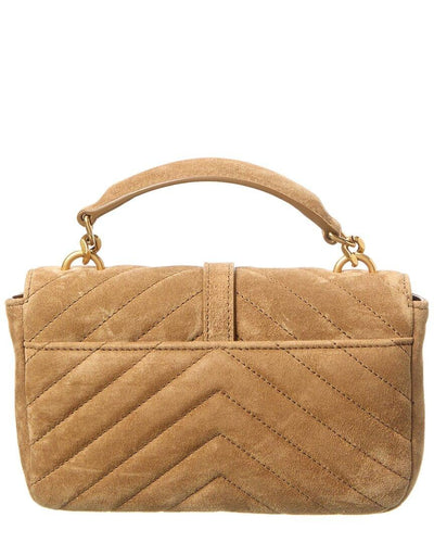 saint laurent women’s brown mini suede - image 2