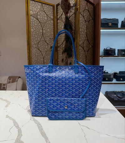 Goya*d anjou pm reversible tote bag in blue Goya*dine - image 2
