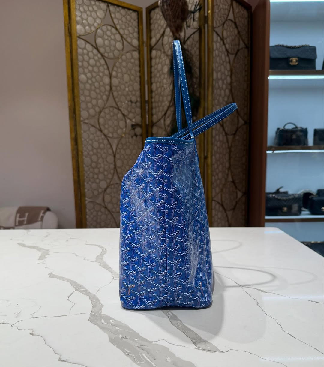 Goya*d anjou pm reversible tote bag in blue Goya*dine - image 5