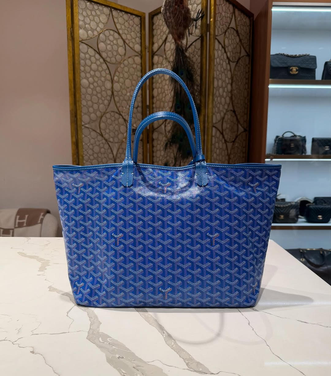 Goya*d anjou pm reversible tote bag in blue Goya*dine - image 6