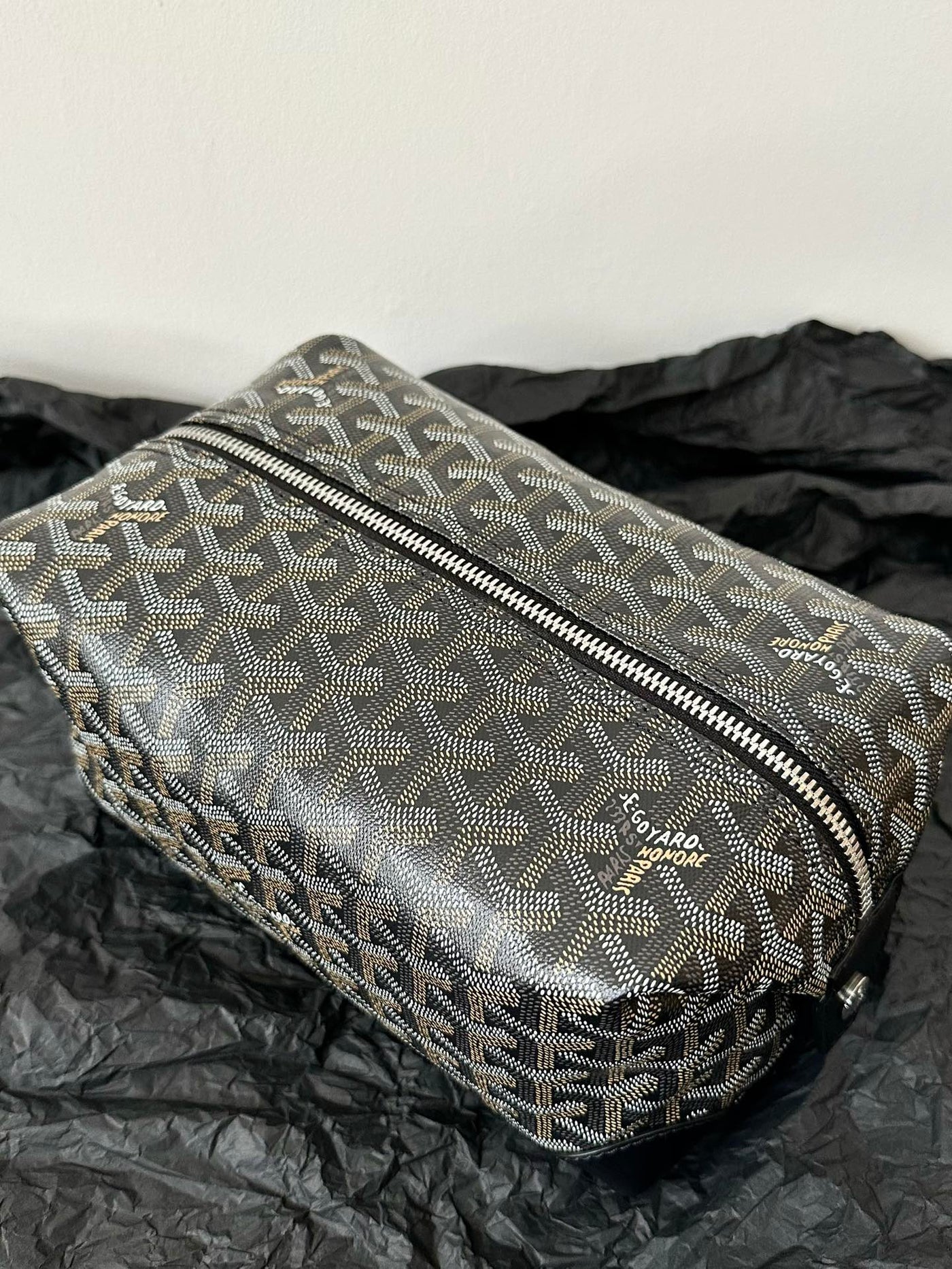 GOYA COSMETIC BAG 24CM BLACK CANVAS