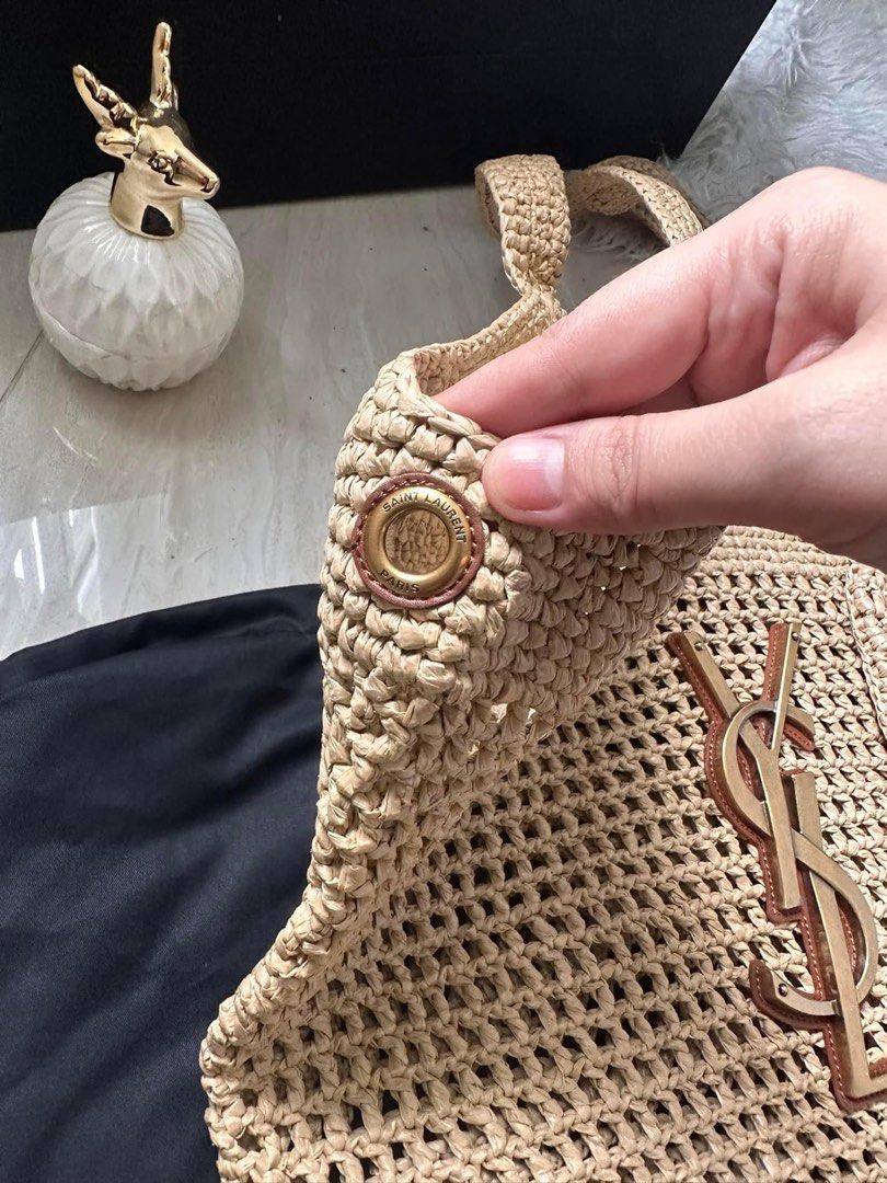 Y*L saint laurent icare maxi raffia tote bag - image 2