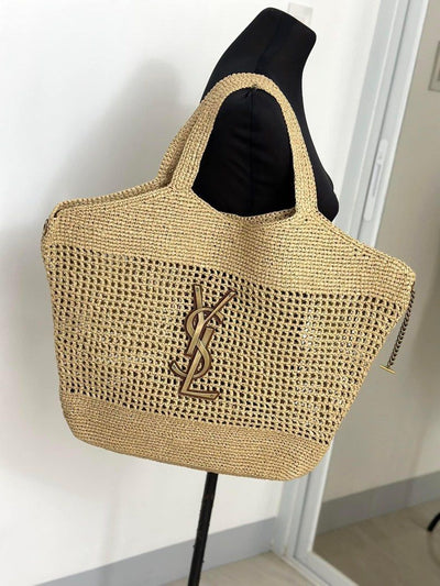 Y*L saint laurent icare maxi raffia tote bag - image 3