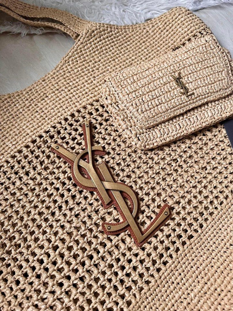 Y*L saint laurent icare maxi raffia tote bag - image 4