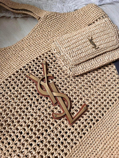 Y*L saint laurent icare maxi raffia tote bag - image 4