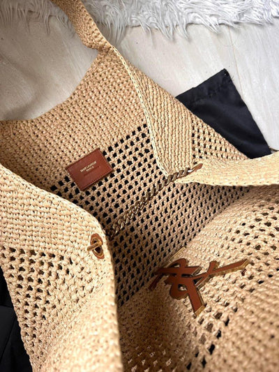 Y*L saint laurent icare maxi raffia tote bag - image 6