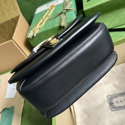 branded women’s handbag Guc*i blondie handle super smooth leather 23x15cm - image 6