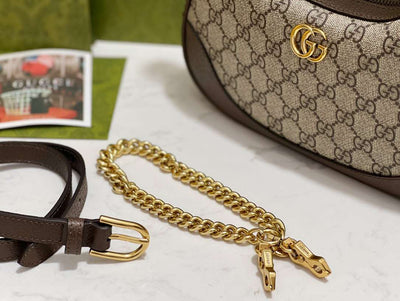 Guc*i cosmoonie super quality women’s handbag with gold buckle set 28cm - image 6